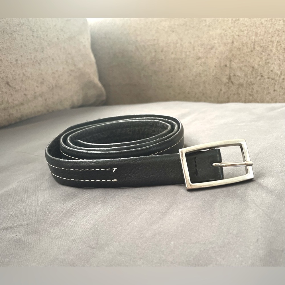 Black and silver Express dress belt